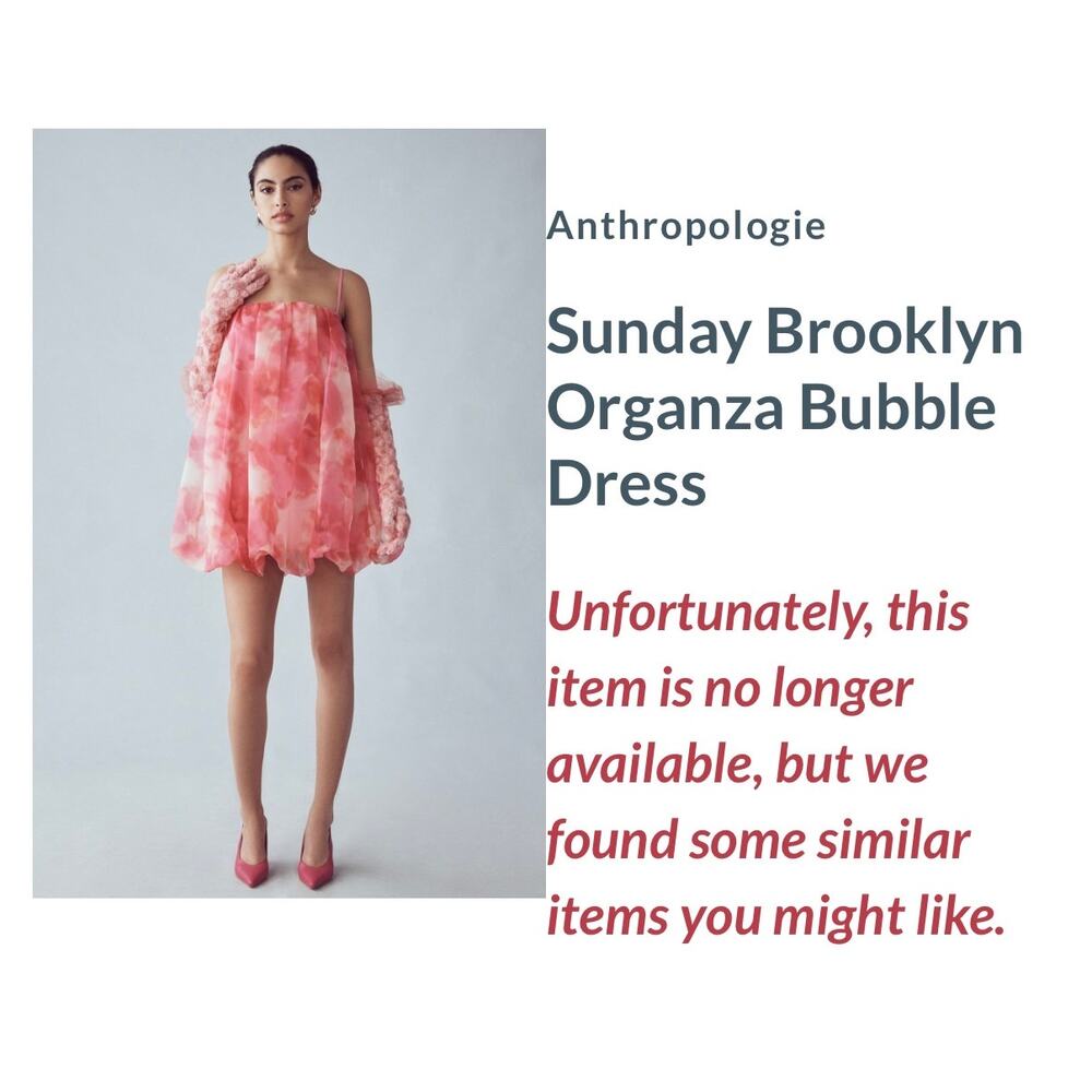 Anthropologie x Sunday in Brooklyn Organza Bubble Dress Cotton Candy Pink sz L
